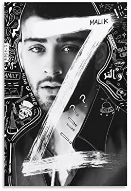 GOCHI Scrawl Zayn Malik Poster, Leinwand, Wandkunst, Poster, dekorativ, modern, Heimdruck, Bild, Kunstwerke, Poster, 60 x 90 cm