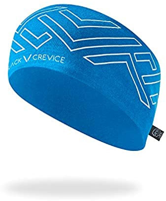 BLACK CREVICE Merino Headband I Stylisches One Size Stirnband I Unisex-Stirnband aus 70% Merino & 30% Polyester I Sport Stirnband I One Size Strick Stirnband I hellblau