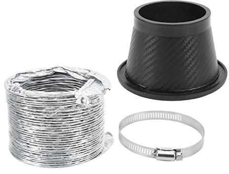 Jadeshay Lufteinlass Turbo Einlassrohr, Carbon Faser Universal Frontstoßstange Turbo Lufteinlassrohr Lufttrichter Ersatz Auto Modifizierte