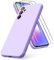 Vansdon Cover Compatibile con Samsung Galaxy A54 5G, 2 Pellicola Protettiva in Vetro Temperato, Gomma Gel di Silicone Liquida Antiurto Custodia - Viola chiaro