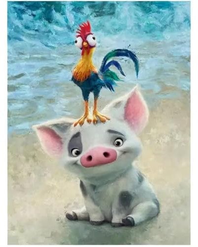 XIATIAN Diamond Painting Erwachsene, Schwein Diamond Art Diamant Painting Bilder, 5D Diamond Painting Schwein DIY Crystal Art Stickerei Kreuzstich Bilder Set für Wanddekoration 30x40cm