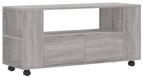 vidaXL TV Schrank, Fernsehschrank mit viel Stauraum, Fernsehtisch für Wohnzimmer, Lowboard Sideboard TV Ständer TV Gerät, Grau Sonoma Holzwerkstoff