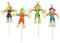 Molyorch 4 Pièces épouvantail Décor, Épouvantail Debout Récolte d'automne, Épouvantails Décoratifs pour Jardin, pour Décoration Automne Extérieur, Jardin d'automne, Décoration de Halloween