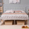 costoffs 5ft Bed Frame Metal Platform Bed Mattress Foundation with Heavy Duty Steel Slats No Box Spring Needed Bed Frame Headboard and Footboard White