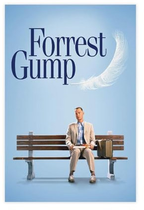 EYEZER Forrest Gump 1994 Poster, Leinwand, Poster, Wandkunst, Dekordruck, Bild, Gemälde für Wohnzimmer, Schlafzimmer, Dekoration, ungerahmt, 30 x 45 cm