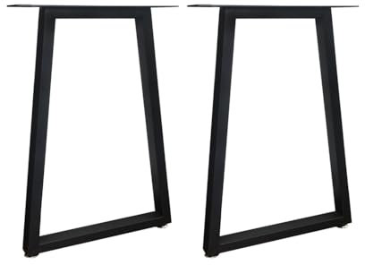 Jahof Lot de 2 Pieds de Meuble en Métal (Trapézoïdale, L45xH70cm)