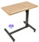 HUOLE Table pour Ordinateur Portable Réglable en Hauteur, Table Lit Roulette, Bureau Debout Mobile Computer Desk, Table D'ordinateur Mobile,60 * 34.5 * 58-90cm (Couleur Bois)