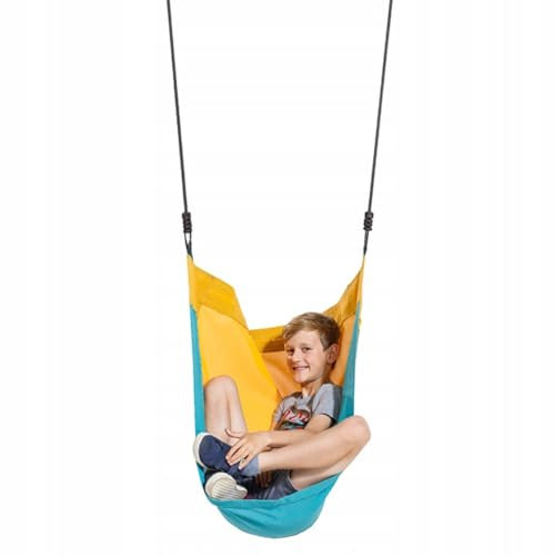 GigiToys® Kokonsitz DENOH | Kinder Sessel | Kinderschaukel | Hängender Kokon | Material Schaukel auf Privaten Spielplatz für das Haus | bis 150 kg belastbar | für drinnen & draußen | Limone Rosa