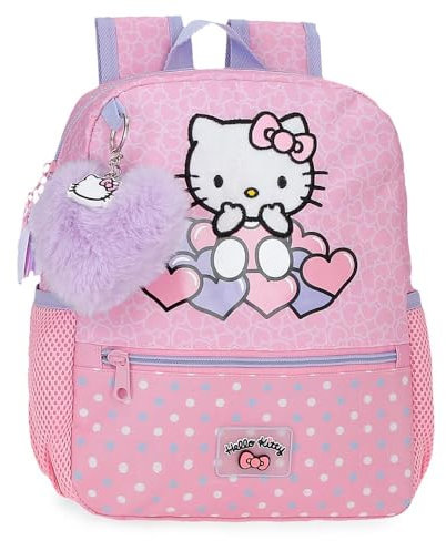 Hello Kitty Hearts & Dots Sac à dos scolaire rose 23 x 28 x 10 cm Polyester 6,44 L, rose, Sac à dos scolaire