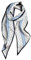 GIMIRO Satin Seidenschal 148 x 13,5 cm Krawatte Double Layer Bund für Blazer, Mantel, Kleid (45# Cream/Blue Unisex)