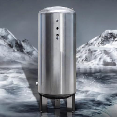USFJATI Industrieller Drucktank for Brunnenpumpe, Edelstahl-Druckbrunnensystembehälter, Druckwasserspeichertank mit Armaturen, geeignet for Landwirtschafts- und Gebäudewasser(Size:100L(W40*H91CM))