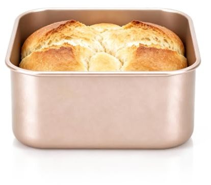 Molde Para Hornear Cuadrado Antiadherente, Molde Para Pasteles Cuadrado De 6.7-9.3 Pulgadas Bandeja Para Hornear Pasteles De Acero Al Carbono Platos Hondos Moldes Para Hornear En Horno Para Pastel(L)