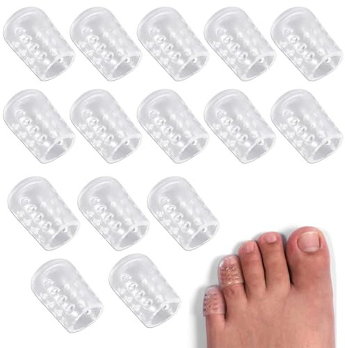 15 piezas Protector Dedos Pie Silicona, Fundas transpirables para los dedos de los pies, Antifricción Silicona Protector Tapas