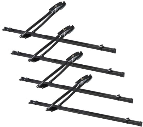 4X universeller Dachfahrradträger Auto Dach Fahrradträger - VDP Napoli - Dach Fahrradhalter Dachfahrradhalter für Autodach - abschließbar - für 4 Fahrräder