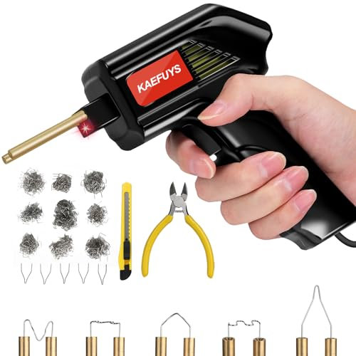 KAEFUYS 170W Plastic Welding Machine 220V Plastic Welder Gun Soldering Kit Hot Stapler Kit Car Bumper Repair with 805Pcs Hot Staples for Plastic Crack Repair