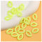Wisafory 100 Stück Acryl Verbindungsringe Schnellverbindungsringe C-Clips Haken mit offenen Bunt Kettenglieder Twist Ketten Gliederverbinder Quick Link-Anschlüsse für DIY Handwerk Gelb