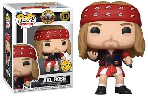 Funko Axl Rose 1992 mit Bandana + Pop Protector: Guns N' Roses Pop! Rocks Vinyl-Figur (Geschenkset gebündelt mit ToyBop Brand Box Protector Collector Case) (Axl Rose 1992 with Jacket Chase)