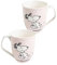 United Labels The Peanuts Snoopy - Taza de café (280 ml), diseño de lunares, color rosa