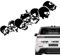 Decalcomania per auto a forma di teschio | Adesivi riflettenti per auto e Halloween, decorazione esterna per auto, moto, scooter