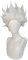 Windskids Ursula Cosplay Perücken Damen Verkleidung Meerjungfrau Hexe Ursula Weiß Kurz Einstellbare Größe Anime Wig für Halloween Karneval Party Performance Kostüm Zubehör Perücke