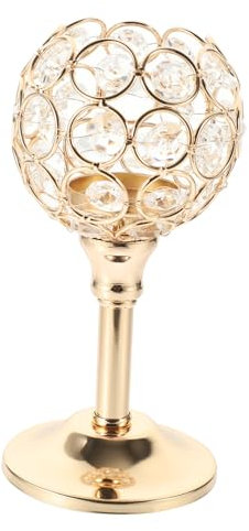 CIYODO Kristall Teelichtteller Kerzenhalter Retro Kerzenständer Für Tischdeko Heimdekoration Hochzeit Partybankett