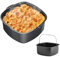 Heißluftfritteuse Form, Hitzebeständig Luftfritteuse Zubehör, 22cm Wiederverwendbar Kuchenform Brotbackkorb, Airfryer Zubehör für HD9925, HD9860, HD9905 01
