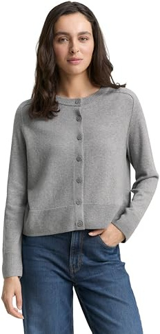 Tom Tailor Damen 1047700 Cardigan mit Rundhalsausschnitt