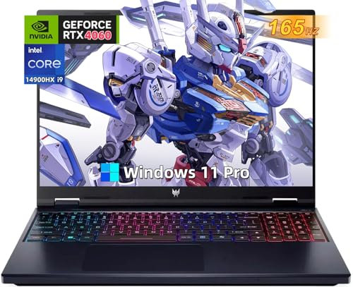 acer Predator Helios Neo 16 Gaming Laptop, 16 165Hz WUXGA IPS Display, Intel i9-14900HX, GeForce RTX 4060, 32 GB DDR5 RAM, 1 TB SSD, Windows 11 Pro, Office Pro Lifetime License, w/Cefesfy Accessories