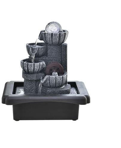 Fontaine d intérieur Fontaine de Bureau Feng Shui Ball Cycle Lucky Fountain Office Opening Gift Light Luxury Running Water Ornaments Decoration Maison