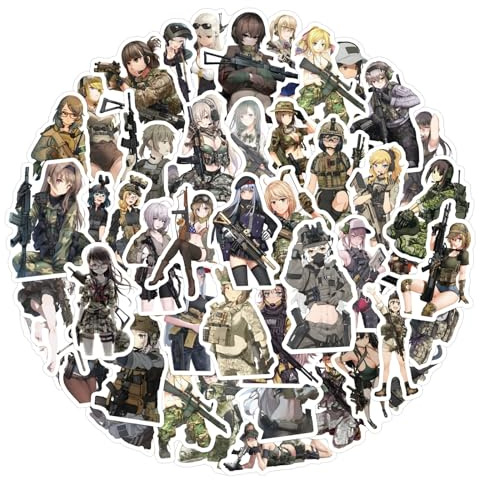 LYunMu Anime Girl Aufkleber 50 Stücke Niedlich Deko für Auto Laptop Skateboard Fahrrad Moped Motorrad Fahrrad Computer,Geeignet für Erwachsene Kinder Anime Mädchen Sticker Set