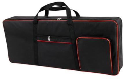 Dickly 61 Key Keyboard Case 40.16INCHX16.54INCHX1.97 Inch Backpack Oxford Cross Anti-Shock Portable Electric Piano Keyboard Gig Bag, Black