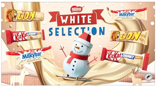 Nestlé White Chocolate Selection Box, 190g | Pack of 1 | Nestlé white chocolate selection box - filled with favourites from KitKat, Milkybar & Lion