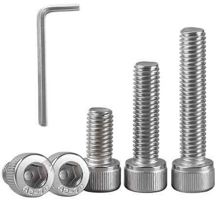 QANCEN 20 Stück M6x25mm Zylinderkopfschrauben mit Innensechskant Edelstahl | Zylinderschrauben,Vollgewinde,mit Innensechskantschlüssel, Edelstahl A2 V2A 304,für Maschinenbau,Möbelmontage, Elektronik