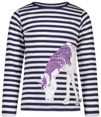 SALT AND PEPPER BY KIDS PARK Langarmshirt mit Einhorn Stickerei-Applikation für Mädchen