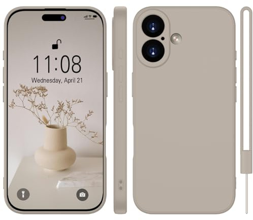 WXX für iPhone 17 Hülle Silikon Case, Handyhülle für iPhone 17 Dünn Slim mit Microfiber, Kratzfeste Rundumschutz Case Hülle für iPhone 17 6.3'' Titanium Grau
