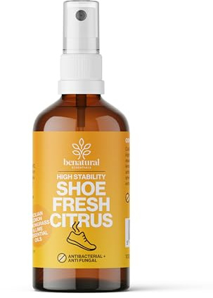 Benatural Essentials Shoe Fresh Citrus Antibacterial Colloidal Silver with Lemon, Lemongrass & Lime Essential Oil