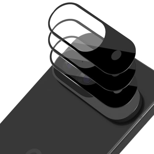 Euukzzea Protection Objectif 3 pièces Caméra pour Google Pixel 9, 9H Verre Trempé HD Clair, Verre Trempé Caméra Arrière Protecteur, Anti-Rayures