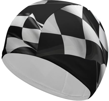 Gorro de natación de Alta Elasticidad con diseño de Flores y Plumas, Antideslizante, Impermeable, para Adultos, para Cabello Largo, para Mujer