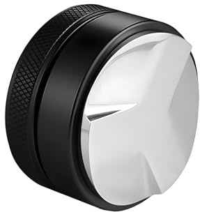Distribuidor Cafe 58mm Nivelador Espresso Apisonador Manual Negro | Herramienta nivelacion molido, desmontable limpieza, barista profesional, cafetera domestica, agarre ergonomico