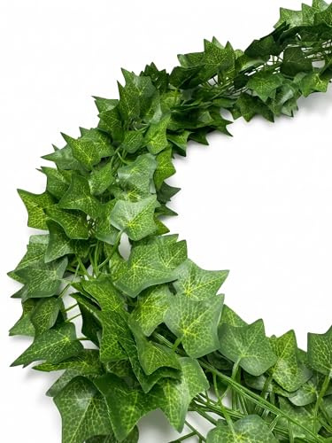 Apexrizon Fake Ivy 16 Pack 112FT Artificial Plants Indoor Outdoor Fake Plants Green Leaves Hanging Plant Fake Vines for Wedding Party Garden Bedroom Wall Decoration