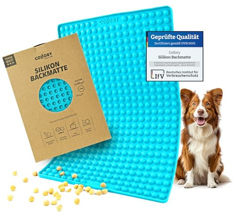 Collory Backmatte Hundekekse für MINI HALBKUGEL (1cm Ø) Leckerlis, Silikon Backform, Backunterlage für Backblech, Diätmatte, Hitzebeständig, Lebensmittelecht & Bpa-frei