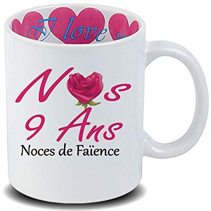 stylx design Mug Anniversaire de Mariage 9 Ans