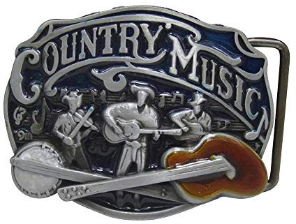 Gürtelschnalle Country Music Cowboy Gitarre Banjo