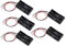 5pcs 2X AA 3V Plastic CELL Battery Clip Slot Holder Case Battery Storage Box Double Deck/Back to Back with Wire Leads (2X AA)