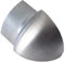 Dalsys Profilo terminale quarto di tondo angolo esterno, profili acciaio inox spazzolato 12,5mm, paraspigoli muro, profili acciaio inox, profilo