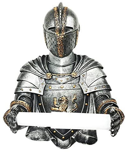 Toilettenpapierhalter Tissue Aufbewahrung Rolle Mittelalterliche Statue Ritter zum Erinnern Gothic Papierhandtuchhalter Badezimmer Dekor
