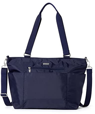 Baggallini Damen Essential Tragetasche Arbeitstasche mit Laptop-Hülle – Reise-Schultertasche mit Gepäckhülle, Cadet Marineblau
