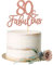 Blumomon 3 Pack 80 & Fabulous Cake Topper Rose Gold Glitter Cheers to Happy 80th Birthday Cake Toppers Eighty and Fabulous Cake Pick Decorations for 80th Wedding Anniversary Birthday Party Supplies