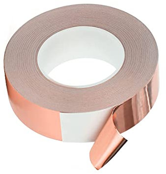 Nastro in rame autoadesivo 30 m x 30 mm, nastro schermante EMI, nastro in lamina di rame ultra sottile, nastro in rame con striscia adesiva in rame, nastro in rame con lamina di rame contro le lumache