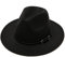 Klassische Unisex Wollmischung Fedora Hut Krempe Flache Kirche Derby Kappe breite Krempe Klassischer Schweinefleisch Pie Hut mit Gürtelschnalle für Hochzeit Party Talent Show